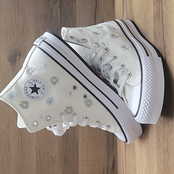 Converse Women's White High-Top Sneakers - Picture 2 of 15